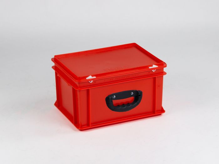 Mallette de transport 400x300x235 mm 20L poignée charge lourde, ROUGE