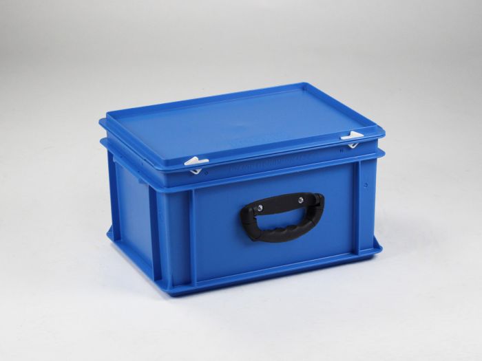 Kunststoffkoffer Euroline 400x300x235 mm, 20L, mit 1 verstärkten Tragegriff, blau