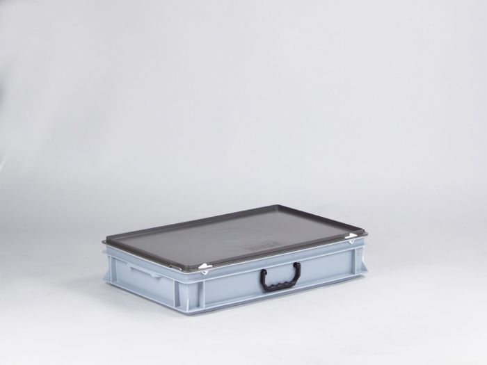Kunststoffkoffer E-line Euroline mit einem Griff, stapelbar, 600x400x135 mm, 20L