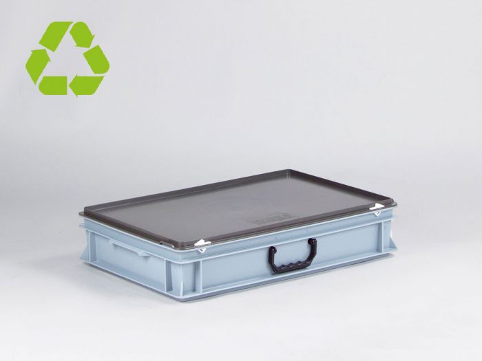 Mallette de transport plastique 600x400x135 mm 20L GRIS PP recyclé