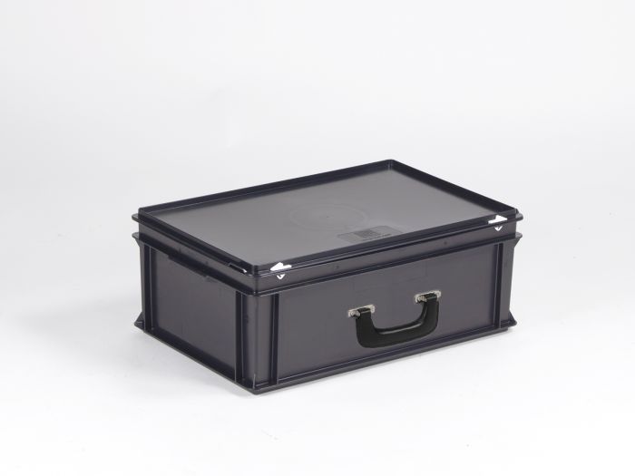 Mallette de transport ESD 600x400x235 mm 40L poignée charge lourde