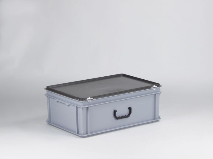 Mallette de transport plastique 600x400x235 mm 40L GRIS