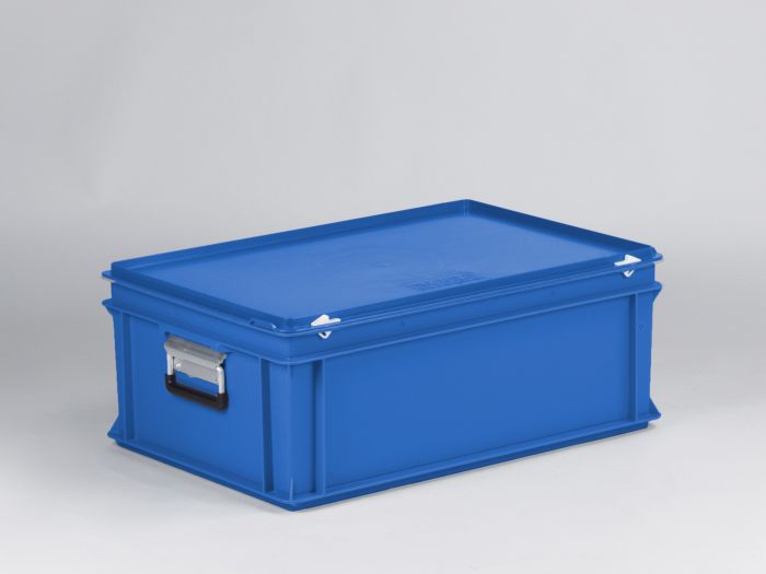 Malle de rangement plastique 600x400x235 mm 40L poignées alu, VERT