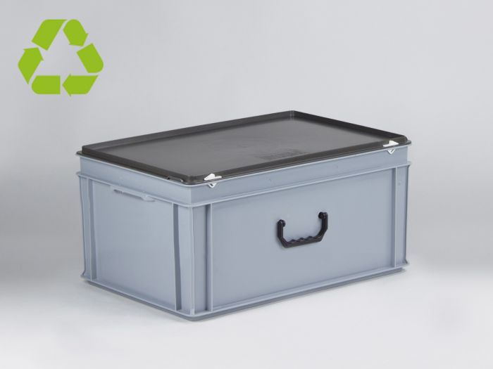 Mallette de transport plastique 600x400x340 mm 60L GRIS