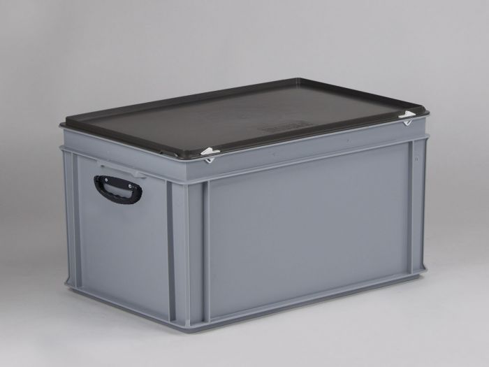 Malle de rangement plastique 600x400x340 mm 60L GRIS