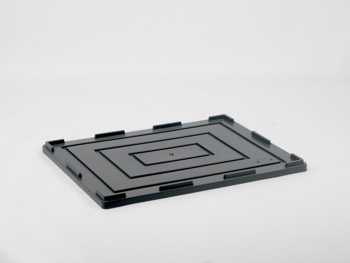 Couvercle pour caisse plastique 800x600 mm GV-8060XX-041I-X GRIS foncé