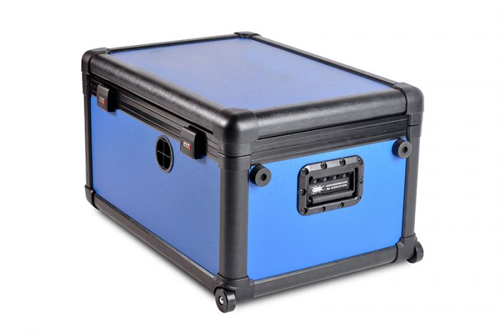 Charging transport case for 16 tablets with baskets