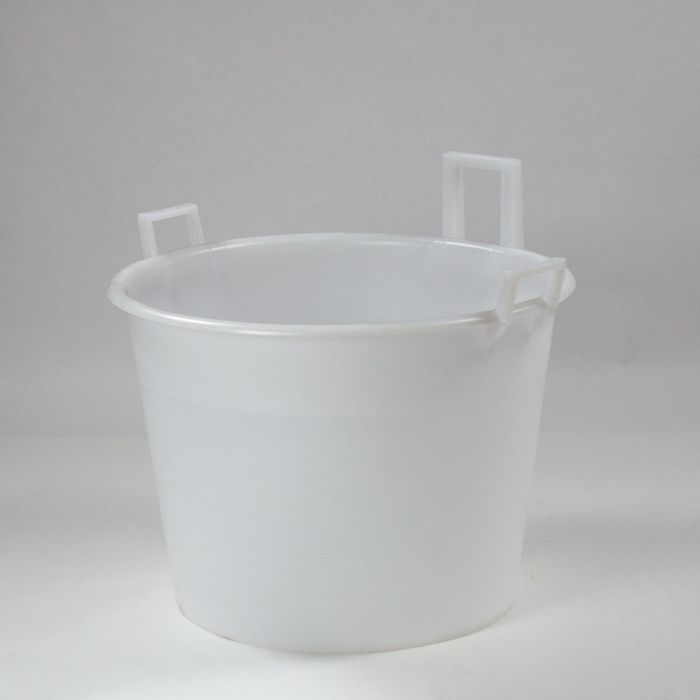Baquet plastique alimentaire rond 75 litres BLANC
