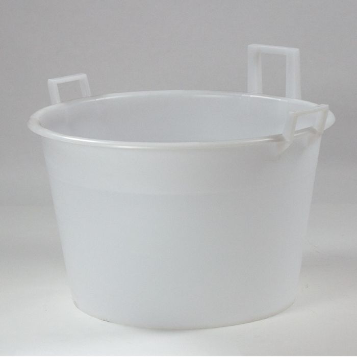 Baquet plastique grande taille alimentaire rond 160 litres BLANC
