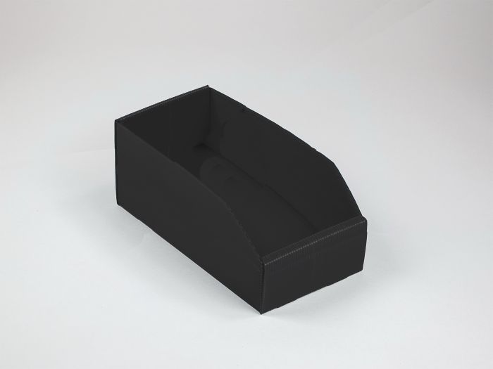 Bac à bec polypropylène alvéolaire 380x180x155 mm NOIR 25 pièces