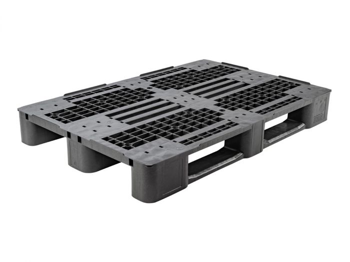 E-line Mepal medium duty Palette 3 Kufen, 1200x800x145 mm offener Deck