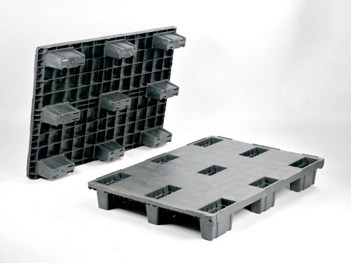 Palette Europe plastique 1200x800 pleine emboitable 2000/1200/- kg