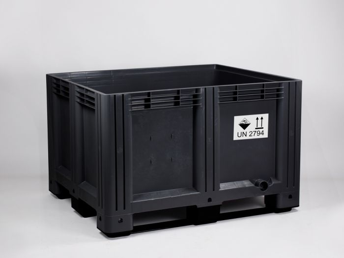 Caisse palette ADR UN 2794 batteries 1200x1000x760 mm 610L