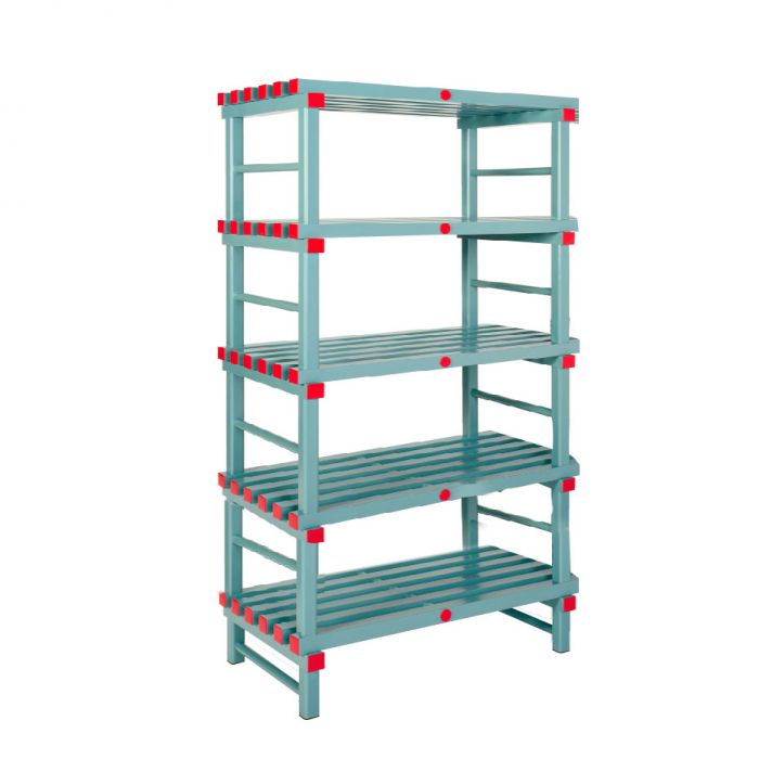 Etagère alimentaire plastique 5 niveaux 1000x400xh1770 mm