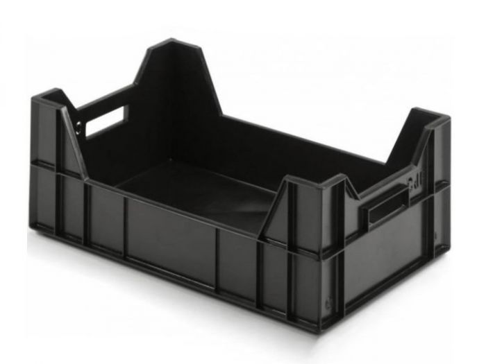 Stapelbehälter für die Insektenzucht 600x400x230 mm, 23 Liter, schwarz