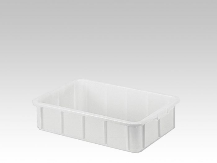 Bac plastique alimentaire gerbable 660x450x130 mm 28L BLANC