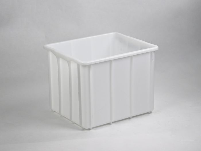 Stapelbarer Hygienebehälter 600x500x445 mm, 100 Liter, weiß