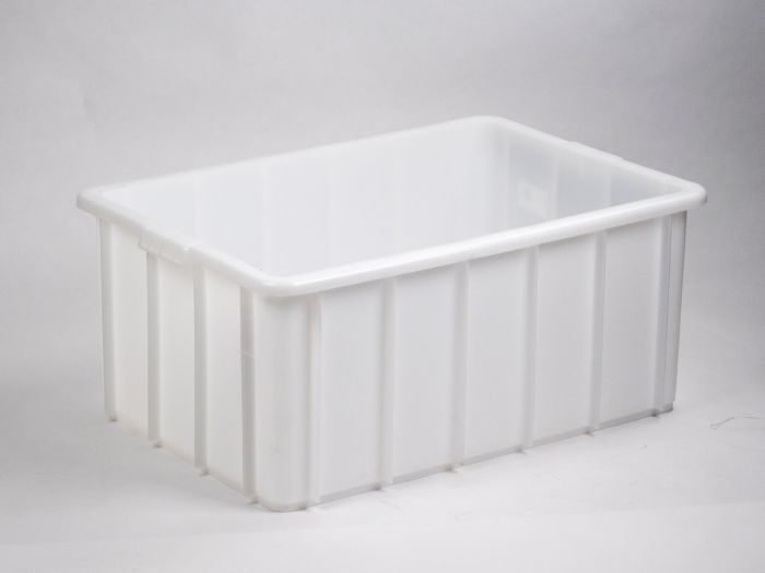 Stapelbarer Hygienebehälter 830x570x355 mm, 130 Liter, weiß