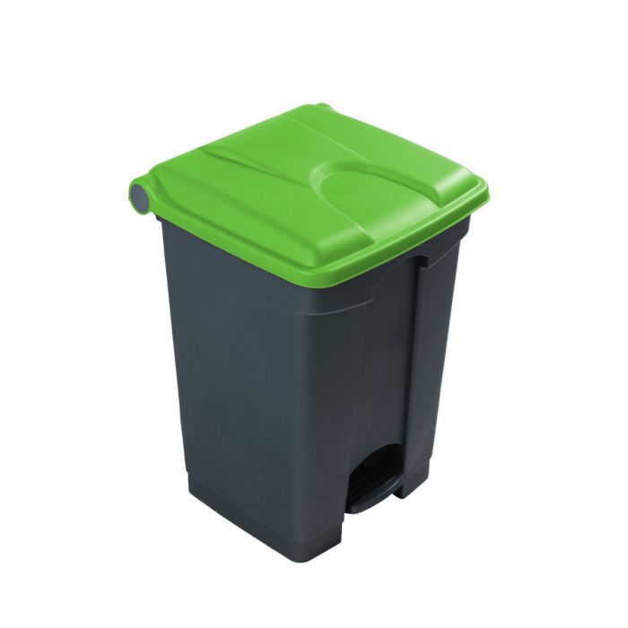 Pedaleimer mit Scharnierdeckel 410x400x600 mm, 45 L, grau-grün (pro Stück)
