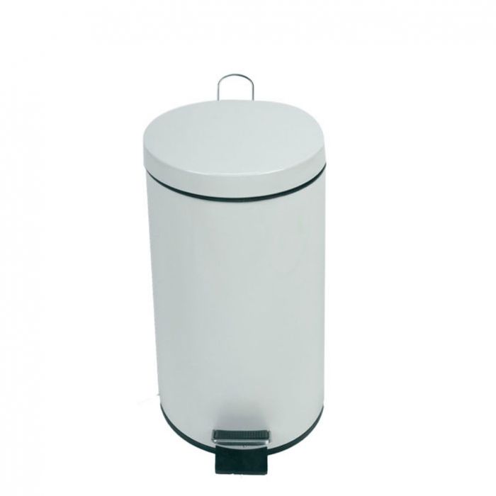 Poubelle salle de bain blanche 20 litres