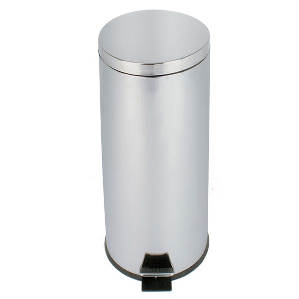 Poubelle salle de bain inox 30 litres