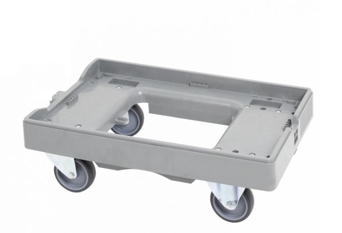 Chariot 600x400 mm plateau ouvert gris
