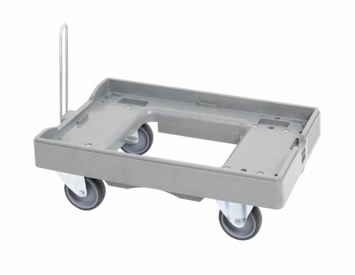 Chariot avec timon d'attelage 600x400 mm gris