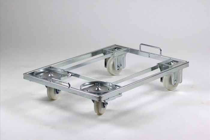 Socle rouleur pour bac à pain WA700 roulettes polyamide, chape inox