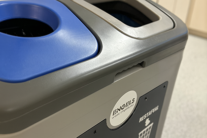 Afvalscheidingsmeubel close up