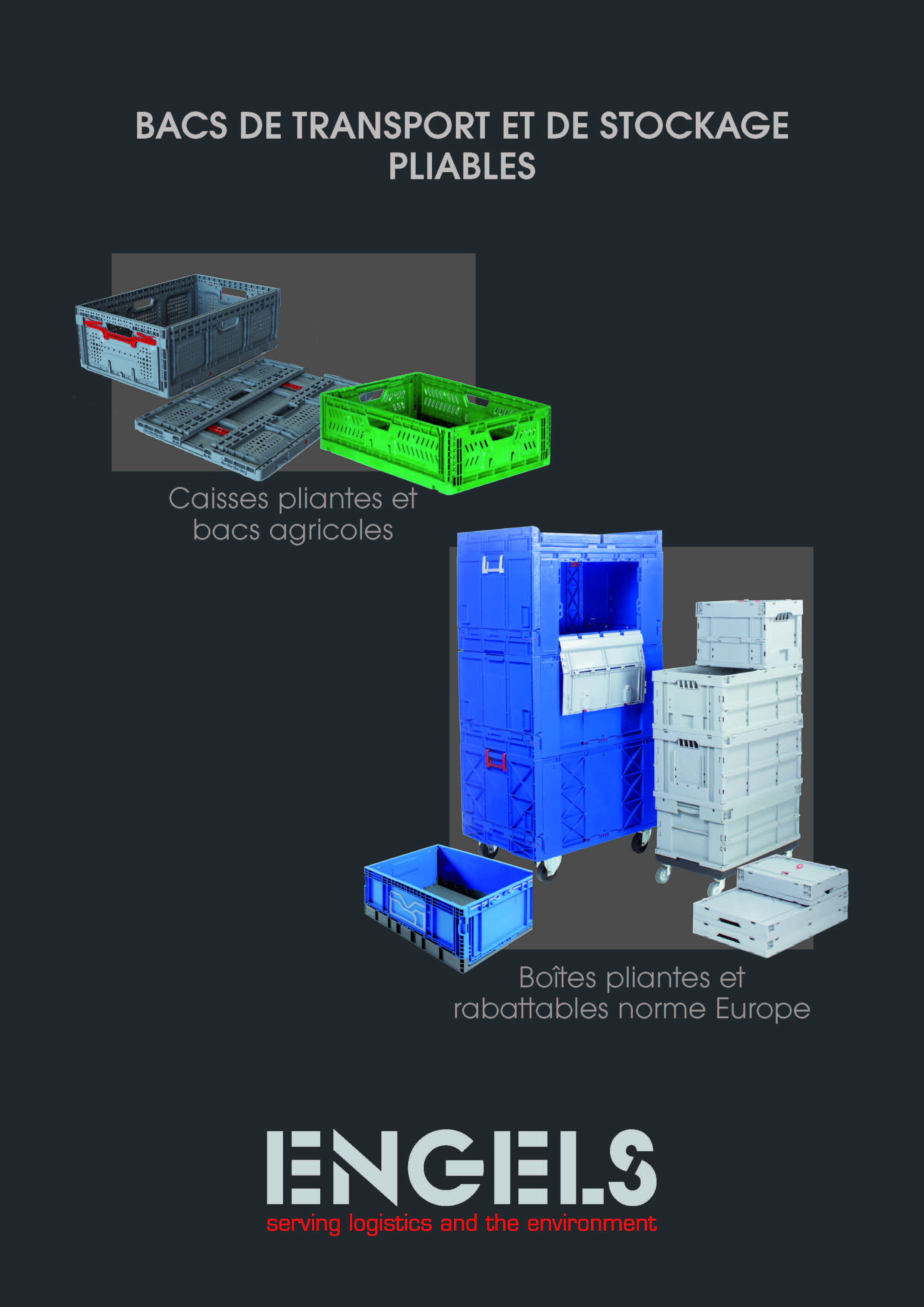 Bacs de transport pliables