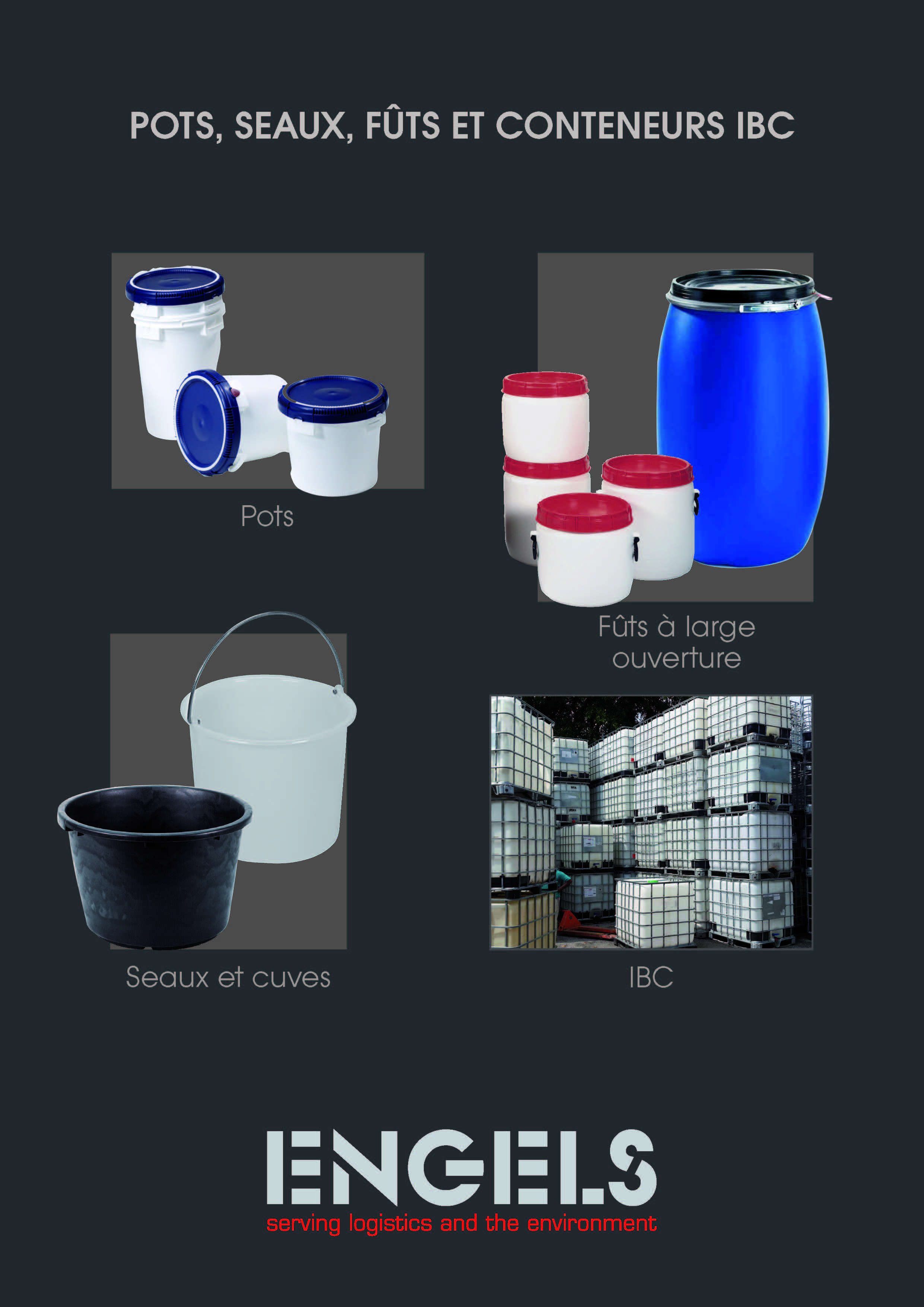 Pots, seaux, fûts et conteneurs IBC