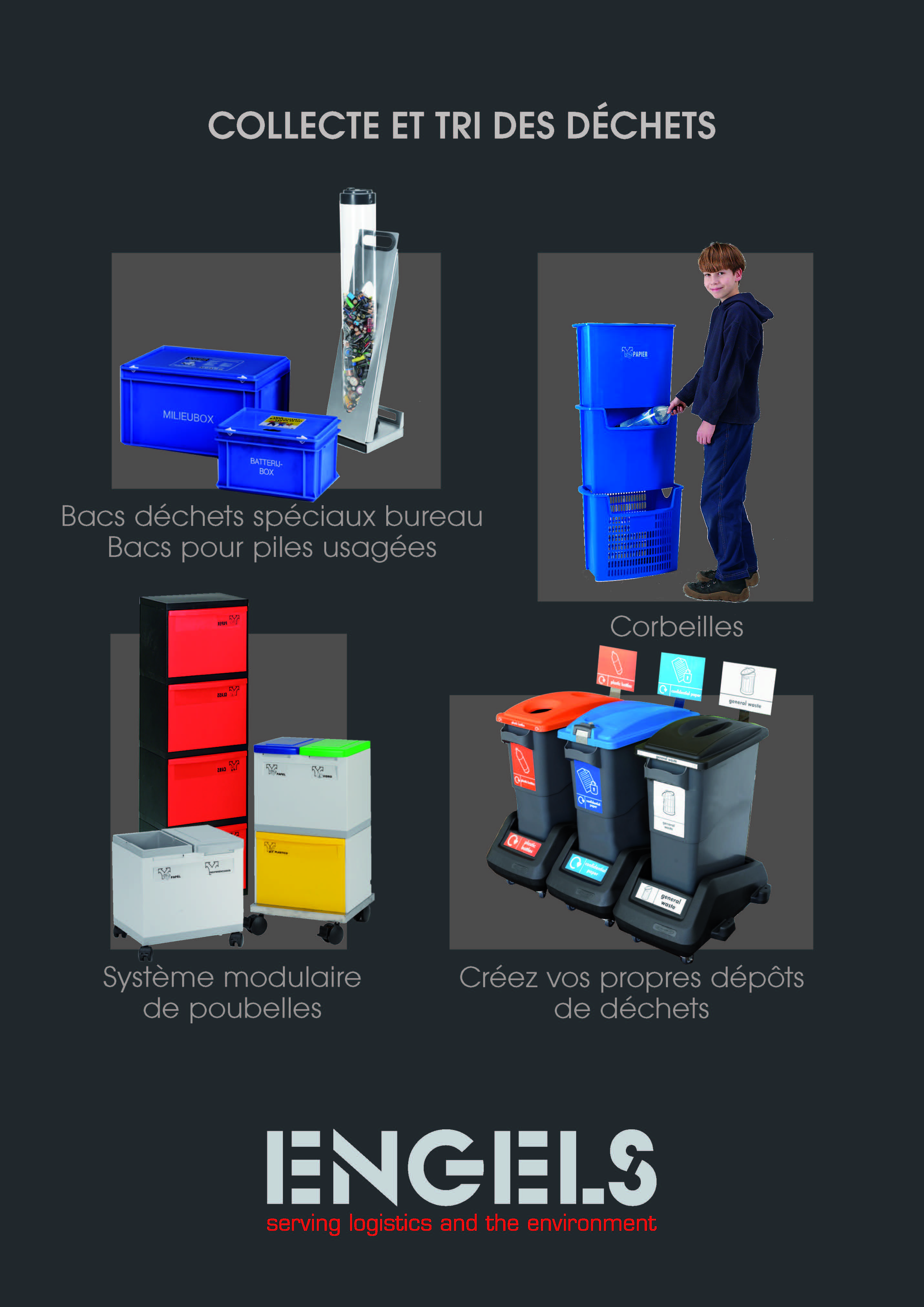 Poubelles en plastique
